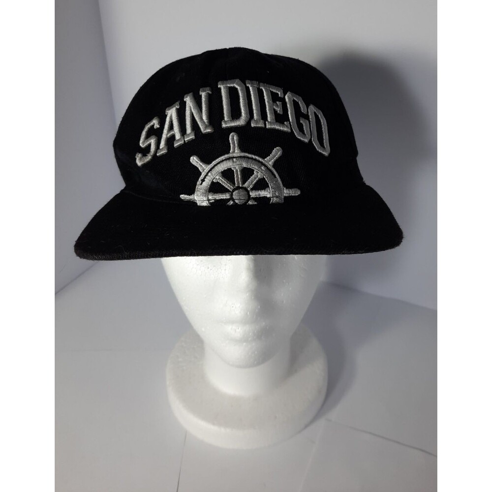 Big Bear San Diego Black  Acrylic Hat W/ Ship Helm